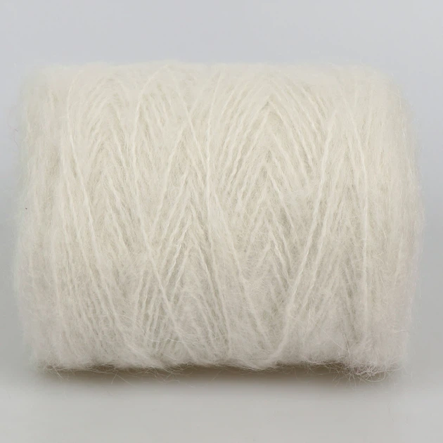 Пряжа Gazzal Super Kid & Merinos, Айворі №61277 — 50 г / 150 м, меринос Superwash та супер-кід-мохер для в’язання - зображення 2