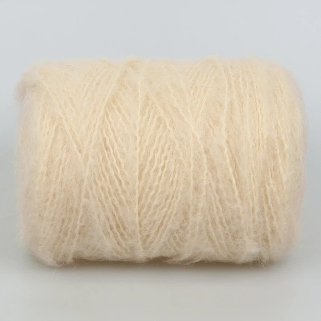 Пряжа Gazzal Super Kid & Merinos, «Молоко» №61276 — 50 г / 150 м, меринос Superwash та супер-кід-мохер для в’язання - зображення 2