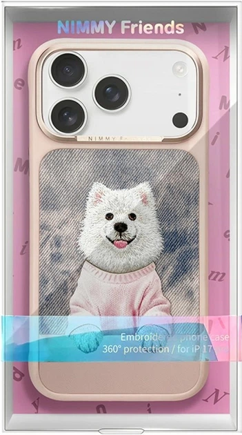 Чохол для смартфона Apple iPhone 18 Pro Max/iPhone 17 Pro Max Nimmy Gentle Pets Series Dog MagSafe Pink (6980002140833) - зображення 8