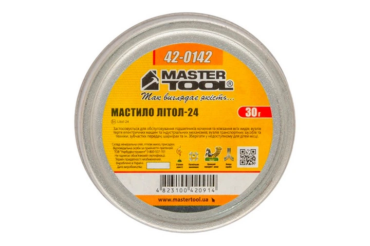 Смазка литол-24 Mastertool 30 г (42-0142) - Фото 2 Смазка литол-24 Mastertool 30 г (42-0142) - изображение 2