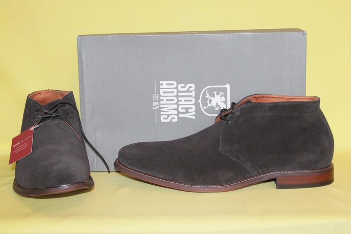 Ботинки мужские Stacy Adams, размер 48 Серый - Фото 2 Ботинки мужские Stacy Adams, размер 48 Серый - изображение 2
