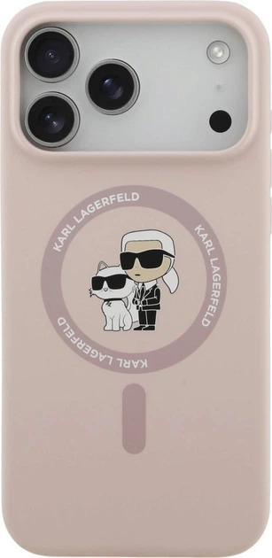 Чохол для смартфона Apple iPhone 18 Pro Max/iPhone 17 Pro Max Karl Lagerfeld Silicone Karl&Choupette Ring MagSafe Pink (3666339676988) - зображення 2