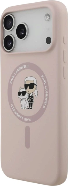 Чохол для смартфона Apple iPhone 18 Pro Max/iPhone 17 Pro Max Karl Lagerfeld Silicone Karl&Choupette Ring MagSafe Pink (3666339676988) - зображення 3