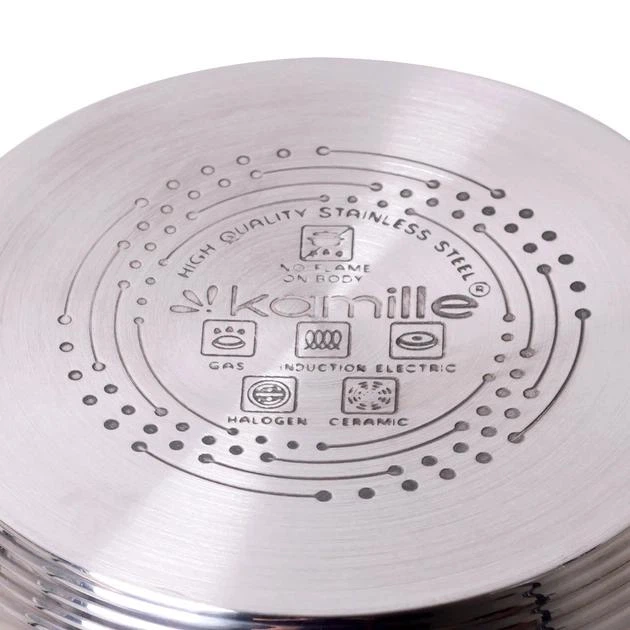 Набор кастрюль Kamille из нержавеющей стали 6 предметов (1.8 л, 2.3 л, 3.3 л) KM-4706S - Фото 6 Набор кастрюль Kamille из нержавеющей стали 6 предметов (1.8 л, 2.3 л, 3.3 л) KM-4706S - изображение 6
