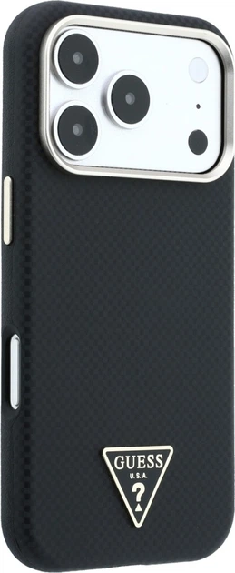 Чохол для смартфона Apple iPhone 18 Pro Max/iPhone 17 Pro Max Guess Kevlar Triangle Logo MagSafe Black (3666339653477) - зображення 4