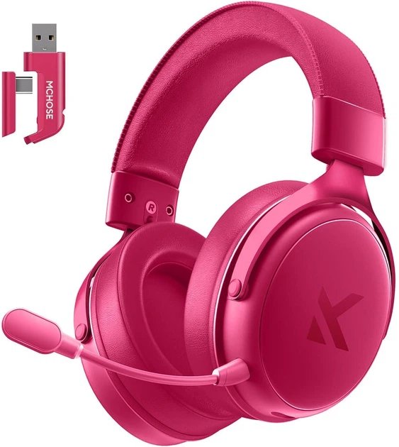 Наушники MCHOSE V9 Pro Rose Red (HW-V9-6) - Фото 2 Наушники MCHOSE V9 Pro Rose Red (HW-V9-6) - изображение 2