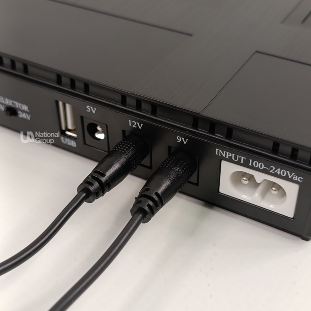 Источник бесперебойного питания для роутера и модема 18 Вт, Mini UPS с PoE для резервного питания ONU-терминалов и сетевого оборудования с выходами DC 5В/9В/12В, USB, LAN RJ45, Чёрный, NET-18-Black - изображение 14