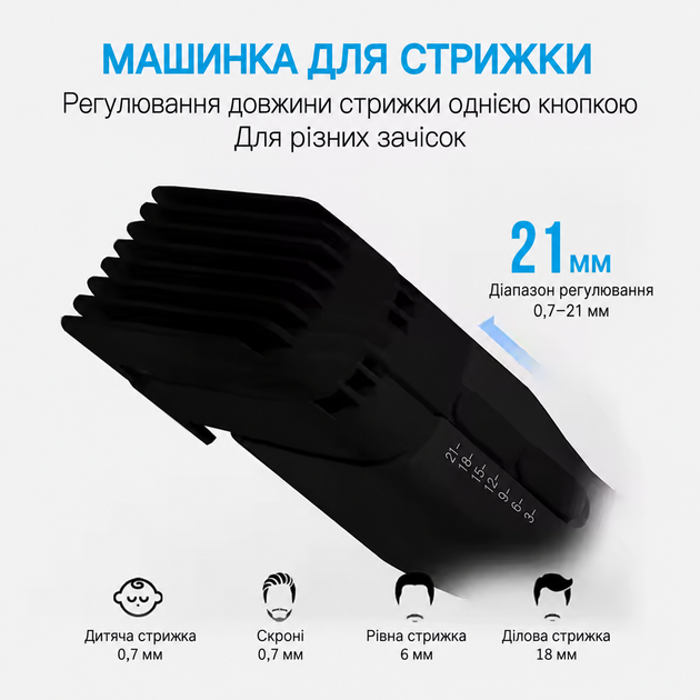Машинка для стрижки волосся Enchen Boost чорна - Фото 11 Машинка для стрижки волосся Enchen Boost чорна - зображення 11