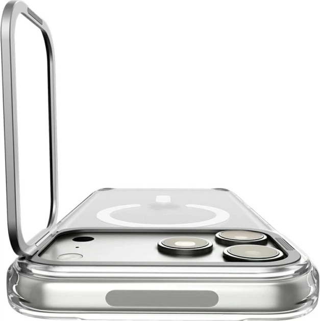 Etui do smartfona Apple iPhone 17 Pro Max/iPhone 18 Pro Max Spigen Ultra Hybrid Optik S MagSafe Clear Silver (8800337250367) - obraz 5