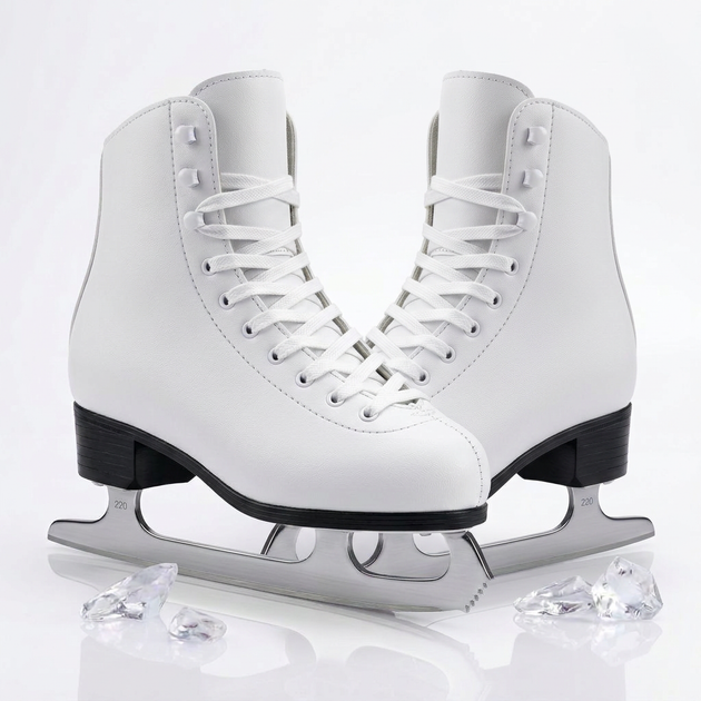 Коньки фигурные белые SP-Sport Ice Skate 9819 размер 38 White - изображение 3