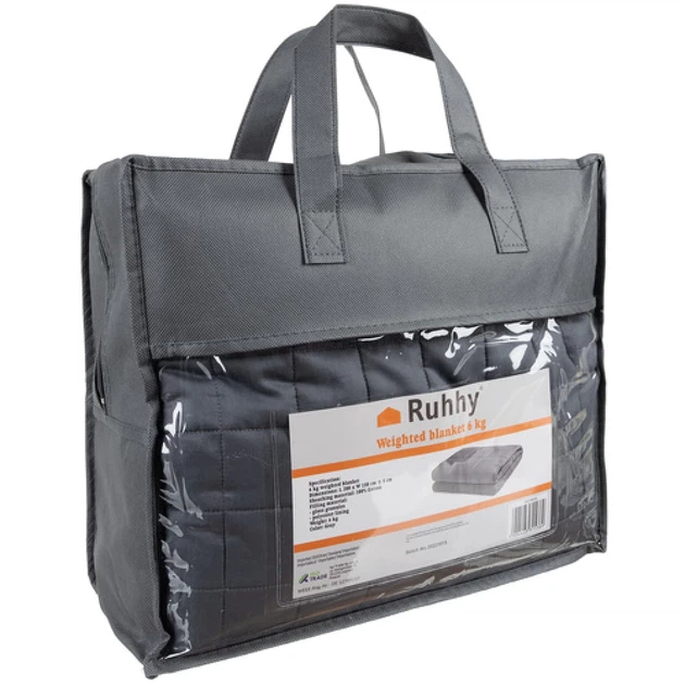 Утяжеленное одеяло Ruhhy 200x150 см 6 кг Grey (5900779967021) - Фото 3 Утяжеленное одеяло Ruhhy 200x150 см 6 кг Grey (5900779967021) - изображение 3