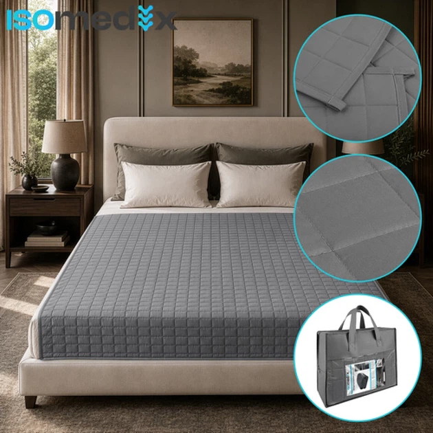 Утяжеленное одеяло Isomedix 200x150 см 6 кг Gray (5900779966758) - Фото 6 Утяжеленное одеяло Isomedix 200x150 см 6 кг Gray (5900779966758) - изображение 6