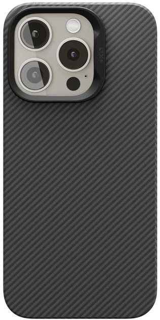 Etui do smartfona Apple iPhone 15 Pro Next One AirShield MagSafe Carbon Black (5940714050456) - obraz 2