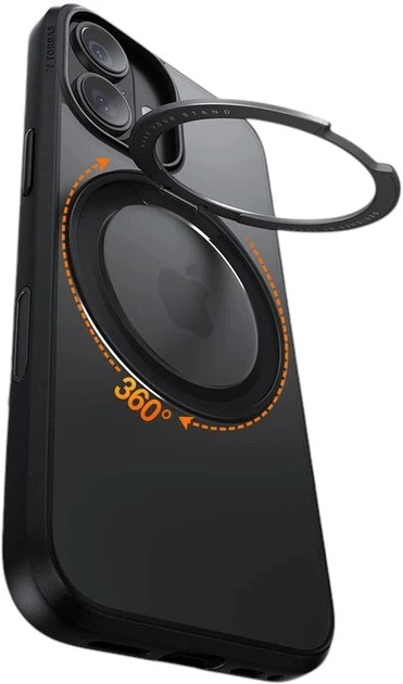 Etui do smartfona Apple iPhone 17 TORRAS Ostand Pro Black (6938075662158) - obraz 2