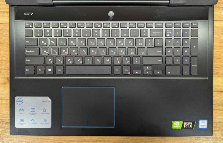 Ігровий ноутбук Б-клас Dell G7 7790 / 17.3" (1920x1080) IPS / Intel Core i7-9750H (6 (12) ядер по 2.6 - 4.5 GHz) / 16 GB DDR4 / 512 GB SSD / nVidia GeForce RTX 2060, 6 GB GDDR6, 192-bit / WebCam / Windows 10 б/в + Подарунок Миша / USB - зображення 4