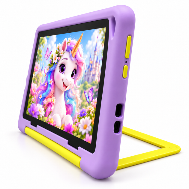 Дитячий планшет 10,1″ SmartLife KT1016 3+5/64 ГБ Wi-Fi Android 14 5000 мА·год у захисному чохлі, бузковий - изображение 3