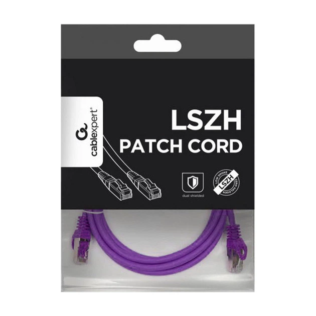Патч-корд Cablexpert 5м S/FTP Cat 6A CU LSZH violet (PP6A-LSZHCU-V-5M) - зображення 4