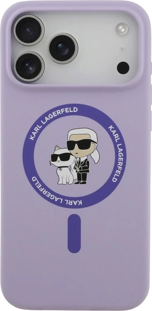 Чохол для смартфона Apple iPhone 18 Pro Max/iPhone 17 Pro Max Karl Lagerfeld Silicone Karl&Choupette Ring MagSafe Purple (3666339683337) - зображення 2