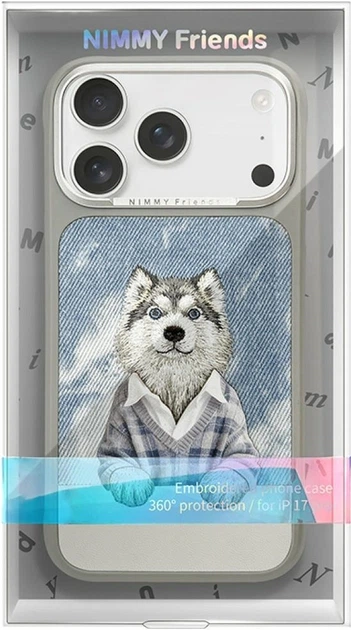 Etui do smartfona Apple iPhone 18 Pro Max/iPhone 17 Pro Max Nimmy Gentle Pets Series Dog MagSafe Grey (6980002140871) - obraz 8