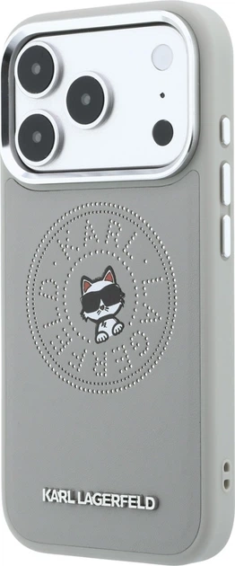 Etui do smartfona Apple iPhone 18 Pro/iPhone 17 Pro Karl Lagerfeld Point & Choupette Sketch MagSafe Grey (3666339659967) - obraz 3