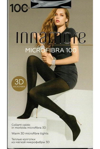 Колготки з мікрофібри з ефектом велюру 100 Innamore 4 р колір Чорний/Nero - Фото 1 Колготки з мікрофібри з ефектом велюру 100 Innamore 4 р колір Чорний/Nero - изображение 1