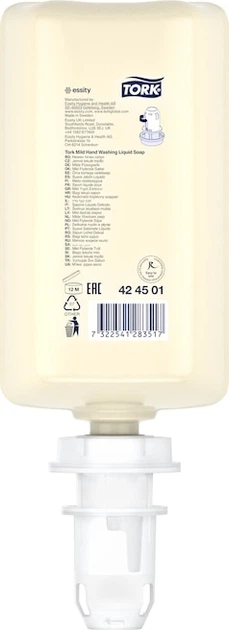 Płynne mydło do rąk Tork Mild S4 1 l (424501) (7322541283517) - obraz 3