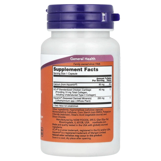 Коллаген UC-II NOW FOODS UC-II 60 растительных капсул - изображение 2