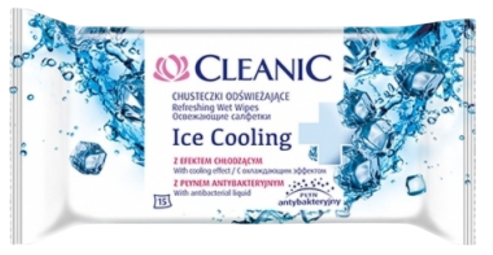 Chusteczki nawilżane Cleanic Ice Cooling 15 szt. (5900095009160) - Zdjęcie 1 Chusteczki nawilżane Cleanic Ice Cooling 15 szt. (5900095009160) - obraz 1