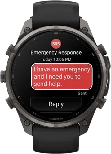 Smartwatch Garmin Fenix 9 Pro 47 mm inReach Carbon Gray DLC Titanium with Black/Pebble Grey Silicone Band (010-04336-11) - Zdjęcie 4 Smartwatch Garmin Fenix 9 Pro 47 mm inReach Carbon Gray DLC Titanium with Black/Pebble Grey Silicone Band (010-04336-11) - obraz 4