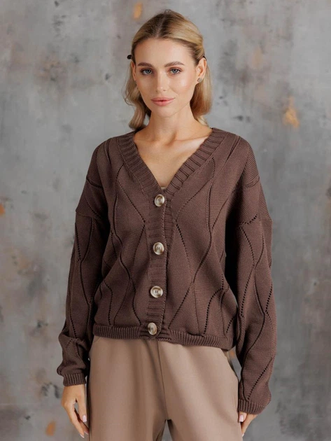 Кардиган вязаный женский ARTKNIT Grace L Шоколадный (2251940794018) - Фото 1 Кардиган вязаный женский ARTKNIT Grace L Шоколадный (2251940794018) - изображение 1