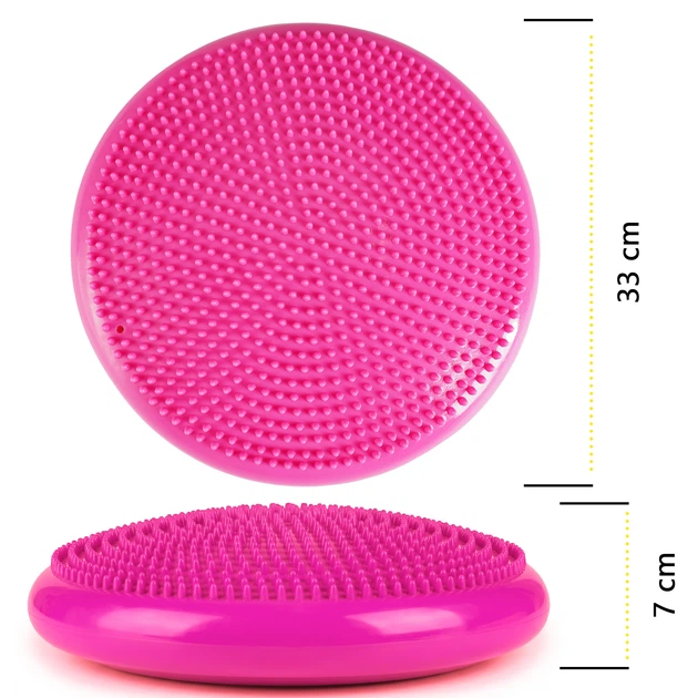 Балансировочная подушка-диск Cornix 33 см (сенсомоторная) массажная XR-0055 Pink - изображение 8