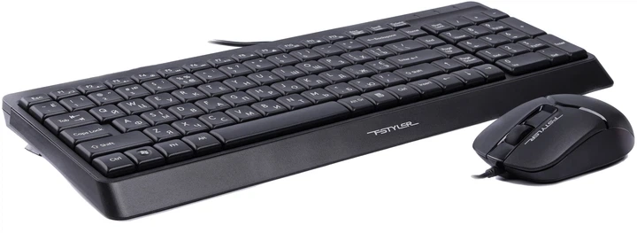 Комплект клавиатуры и мыши A4tech Fstyler F1512 проводной USB Черный (F1512) - изображение 3