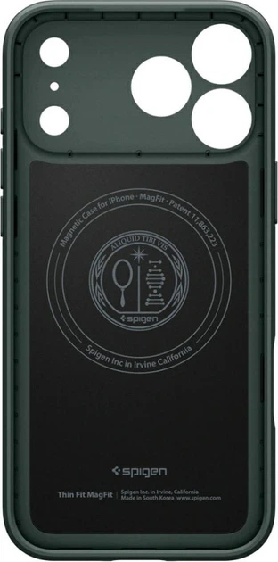 Чохол для смартфона Apple iPhone 18 Pro Max/iPhone 17 Pro Max Spigen Thin Fit MAG MagSafe Green (8800337252323) - зображення 4