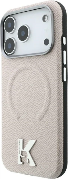 Etui do smartfona Apple iPhone 18 Pro Max/iPhone 17 Pro Max Karl Lagerfeld Grained Embossed Ring & Kameo Logo MagSafe Beige (3666339650421) - obraz 3