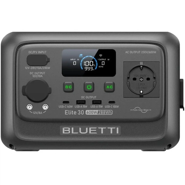 Зарядна станція BLUETTI Elite 30 V2 600W 288Wh (ELITE30V2GRAY) - Фото 1 Зарядна станція BLUETTI Elite 30 V2 600W 288Wh (ELITE30V2GRAY) - зображення 1