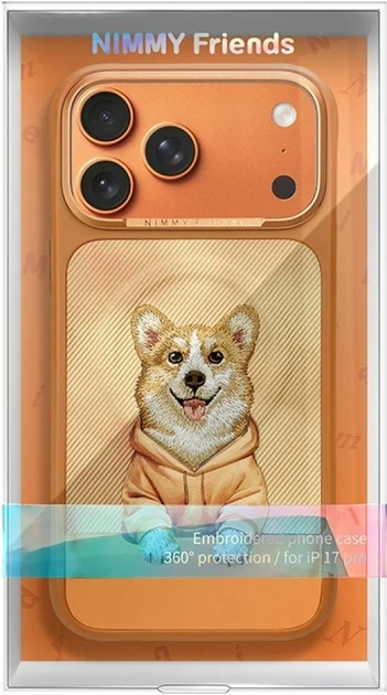 Etui do smartfona Apple iPhone 18 Pro/iPhone 17 Pro Nimmy Gentle Pets Series Dog MagSafe Orange (6980002141045) - obraz 8