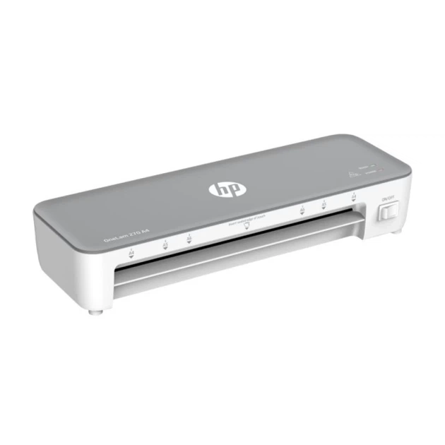 Ламінатор Hewlett-Packard HP ONELAM 270 A4 на гарячій основі + 5 плівок A4/80 мкм Grey (4030152953226) - Фото 1 Ламінатор Hewlett-Packard HP ONELAM 270 A4 на гарячій основі + 5 плівок A4/80 мкм Grey (4030152953226) - зображення 1