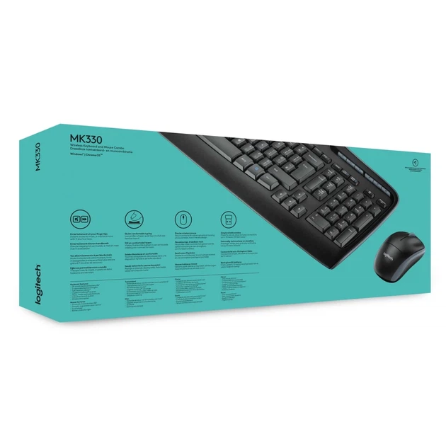 Комплект клавиатура + мышь Logitech Wireless Combo MK330 беспроводной (5099206033658) - Фото 7 Комплект клавиатура + мышь Logitech Wireless Combo MK330 беспроводной (5099206033658) - изображение 7