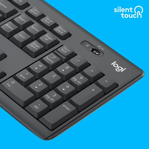 Комплект клавиатура + мышь Logitech MK295 Silent беспроводной US раскладка (5099206092433) - изображение 3