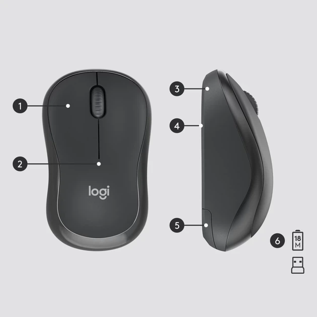 Комплект клавиатура + мышь Logitech MK295 Silent беспроводной US раскладка (5099206092433) - изображение 7