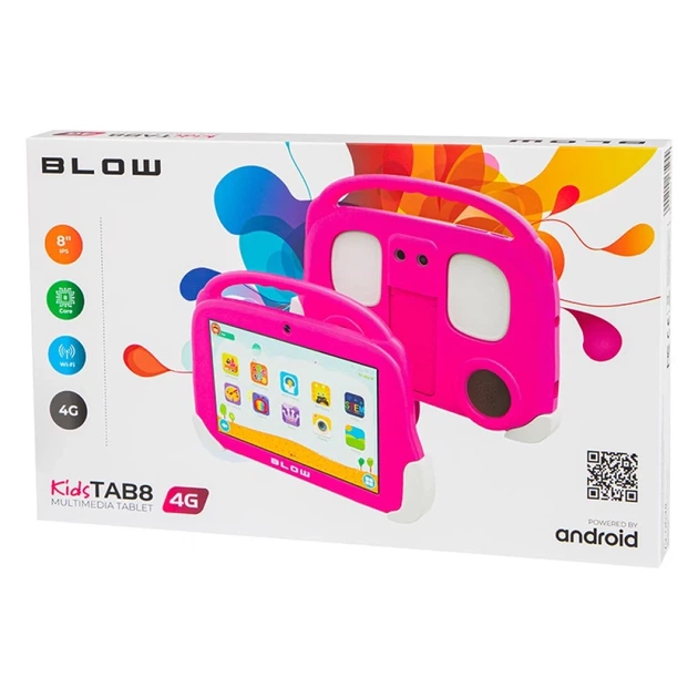 Планшет Blow KidsTab8 4G 4/64GB с чехлом Pink (5900804135944) - изображение 5