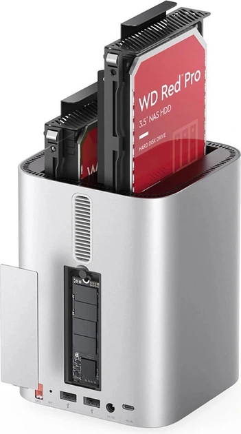 Stacja dokująca Orico MiniTower do dysków twardych 56TB Silver (6942227173263) - obraz 2