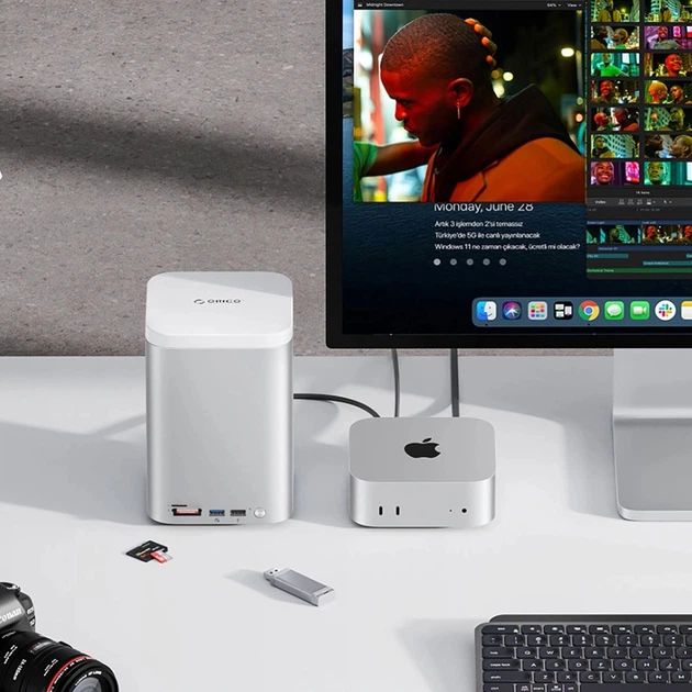 Stacja dokująca Orico MiniTower do dysków twardych 56TB Silver (6942227173263) - obraz 7