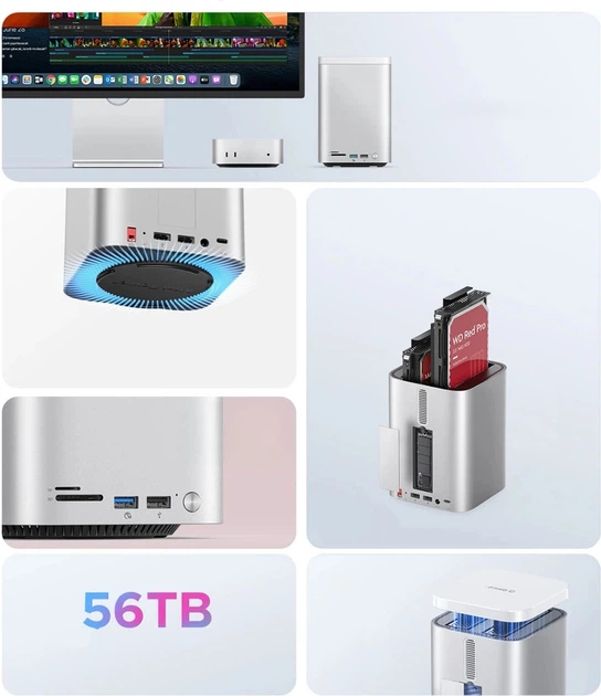 Stacja dokująca Orico MiniTower do dysków twardych 56TB Silver (6942227173263) - obraz 10