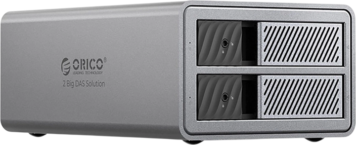 Матриця дисків Orico 9828RU3 ProRAID 2 Big DAS на 2 диски 2.5"/3.5" SATA HDD/SSD з RAID-контролером Grey (6942227137524) - зображення 3