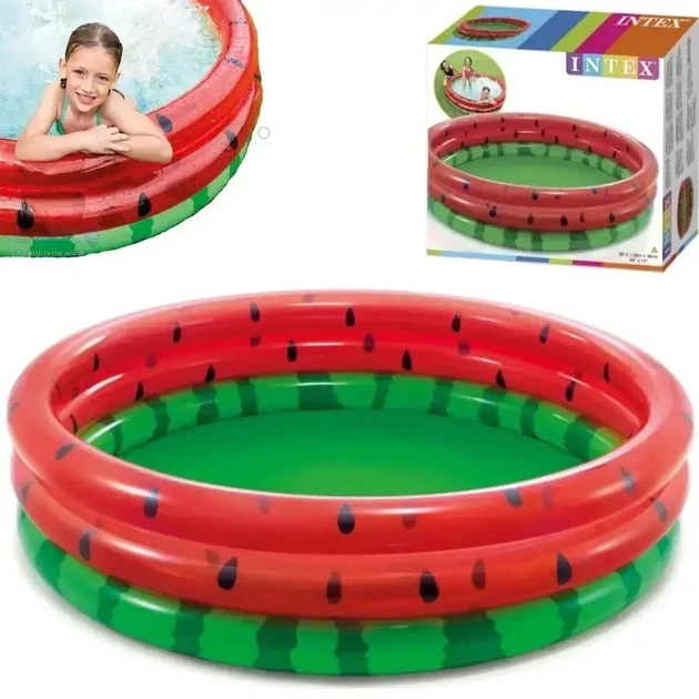 Intex Басейн 58448 NP "Кавун" (6) 3 кільця, від 2 років, діаметр 168см - зображення 2