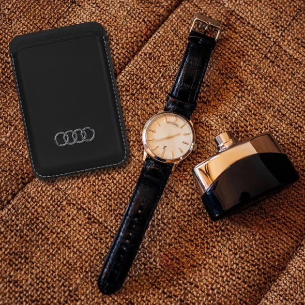 Magnetyczny portfel Audi Synthetic Leather Wallet Card Slot Black with MagSafe (6955250228022) - obraz 9