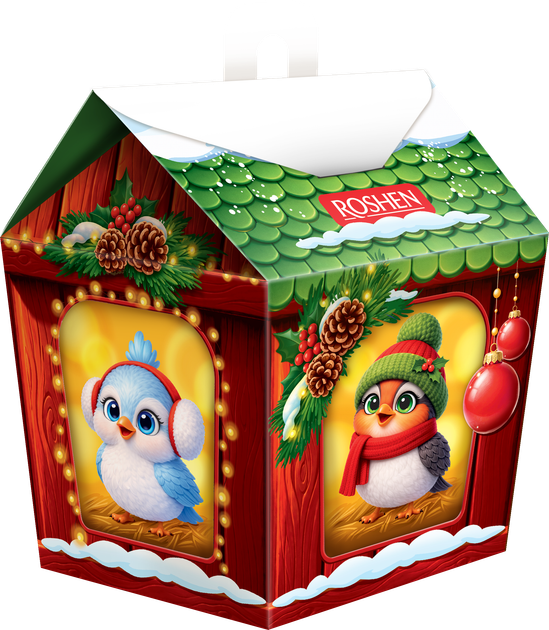 Подарочный набор Roshen Кормушка для птиц 919 г (4823077652967) - Фото 2 Подарочный набор Roshen Кормушка для птиц 919 г (4823077652967) - изображение 2