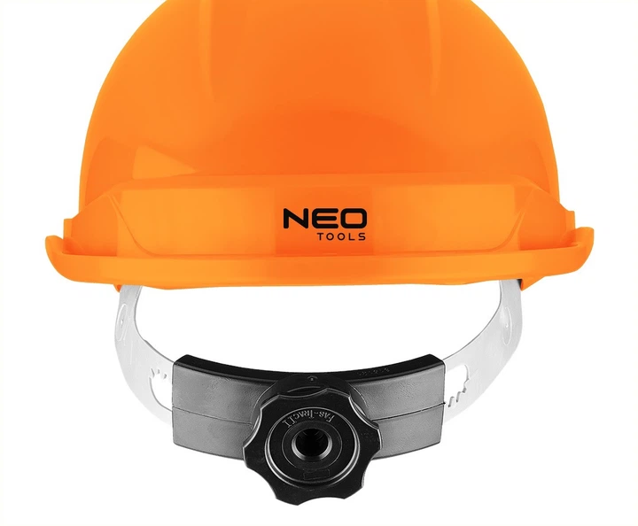 Kask przemysłowy NEO Tools z paskiem podbródkowym Pomarańczowy (5907558485981) - obraz 5