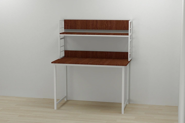 Надбудова для столу Ferrum-decor Лінкольн 60x100x28 см Біло-коричневий (LIN0010) - Фото 1 Надбудова для столу Ferrum-decor Лінкольн 60x100x28 см Біло-коричневий (LIN0010) - зображення 1